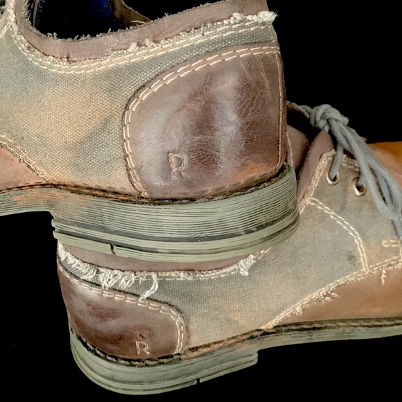 BED|STU ROAN Mixed Material Leather Oxfords - Picture 3 of 9